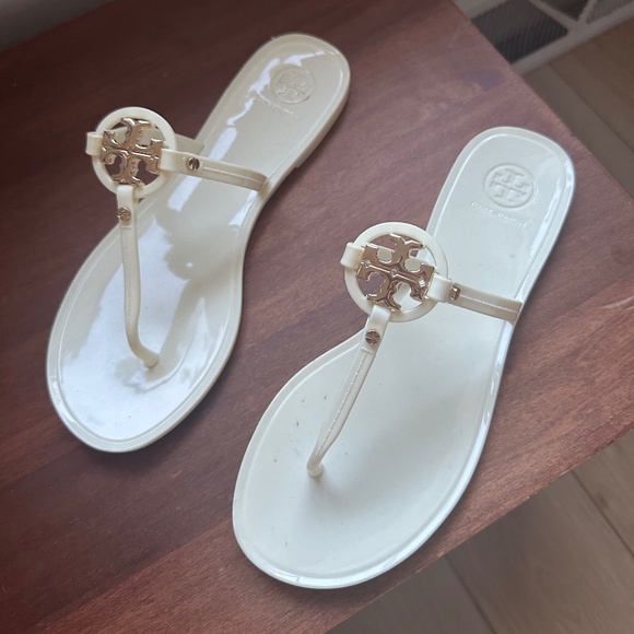 Tory Burch Shoes - Tory Burch Ivory MINI MILLER JELLY SANDAL - Size 8